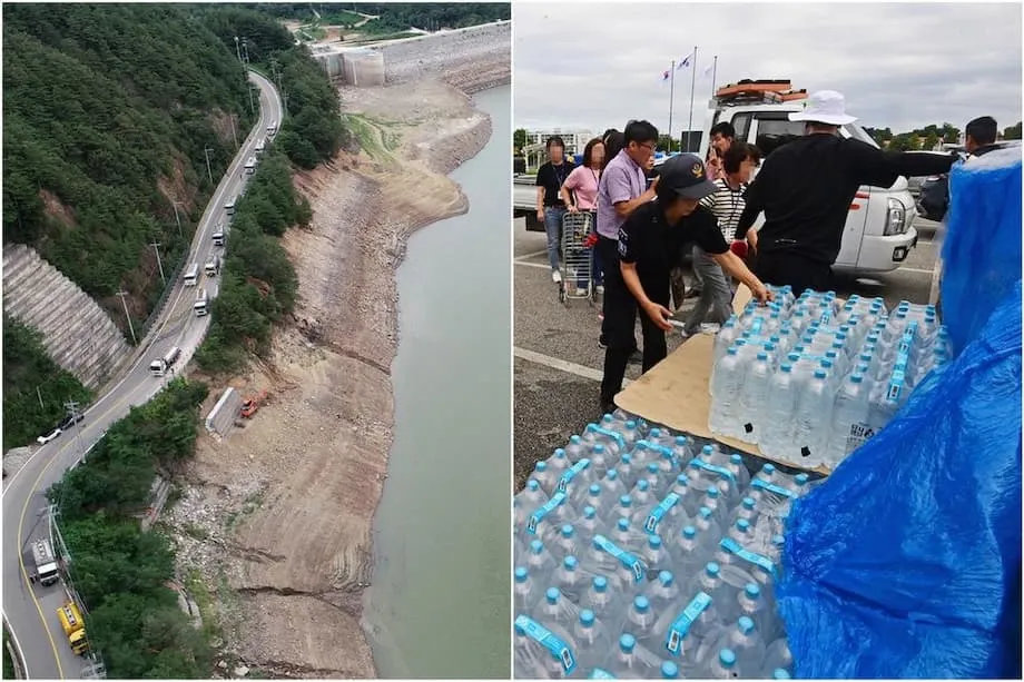Dürre führt in Gangneung zum nationalen Katastrophenfall, während der Hauptstausee fast leer ist