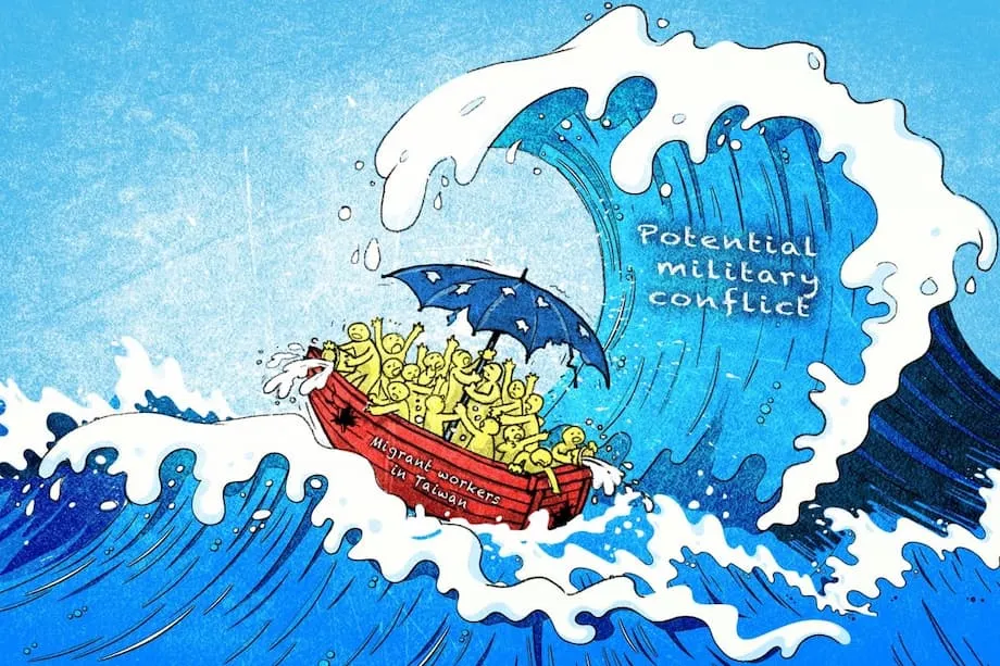 Taiwans Arbeitsmigranten sehen sich mit zunehmenden Spannungen und ungewissen Evakuierungsplänen konfrontiert