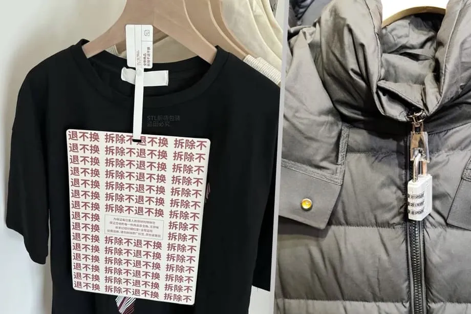 Chinesische Onlinehändler setzen große Etiketten und Schlösser gegen missbräuchliche Retouren ein