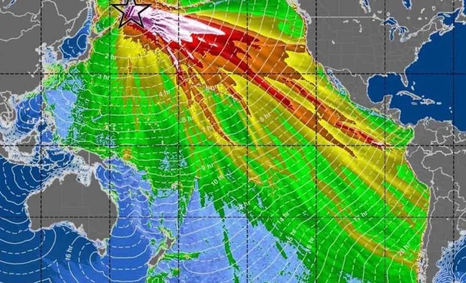Satellit liefert beispiellosen Blick auf gewaltigen Tsunami im Pazifik