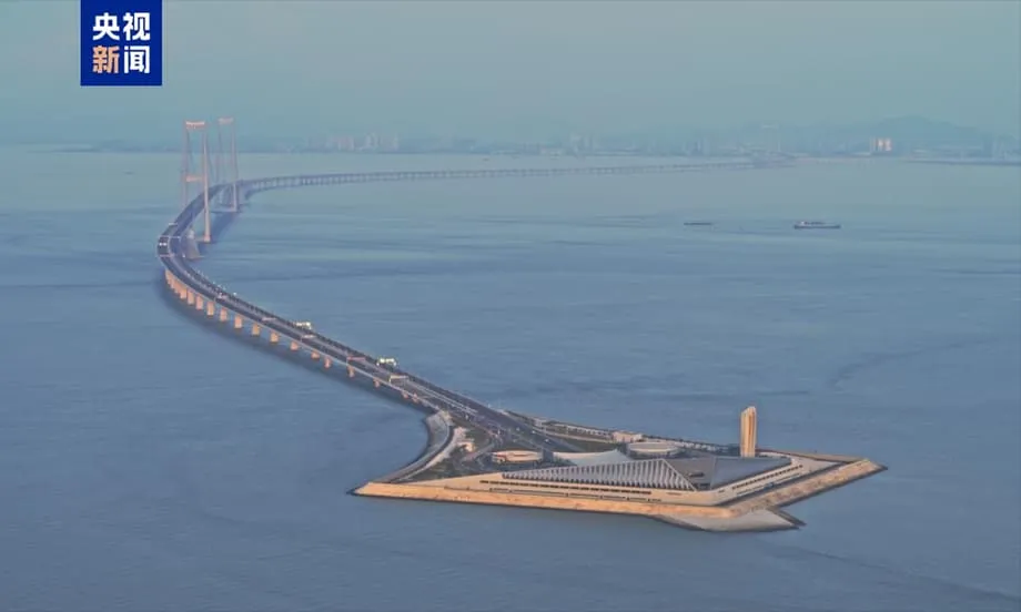 Künstliche Insel der Shenzhen-Zhongshan-Verbindung öffnet als erstklassiges Ausflugsziel