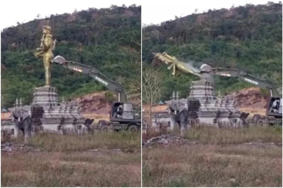 Buddha-Statue ersetzt Hindu-Gottheit an umstrittener Grenze zwischen Thailand und Kambodscha und schürt neue Spannungen in der Region