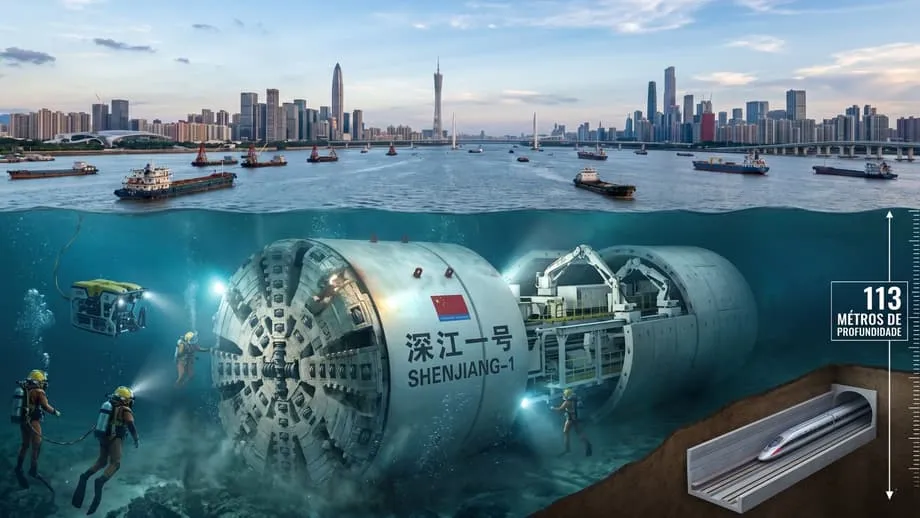 China baut mit 113 Metern unter dem Meeresboden den weltweit tiefsten Unterwasser-Eisenbahntunnel